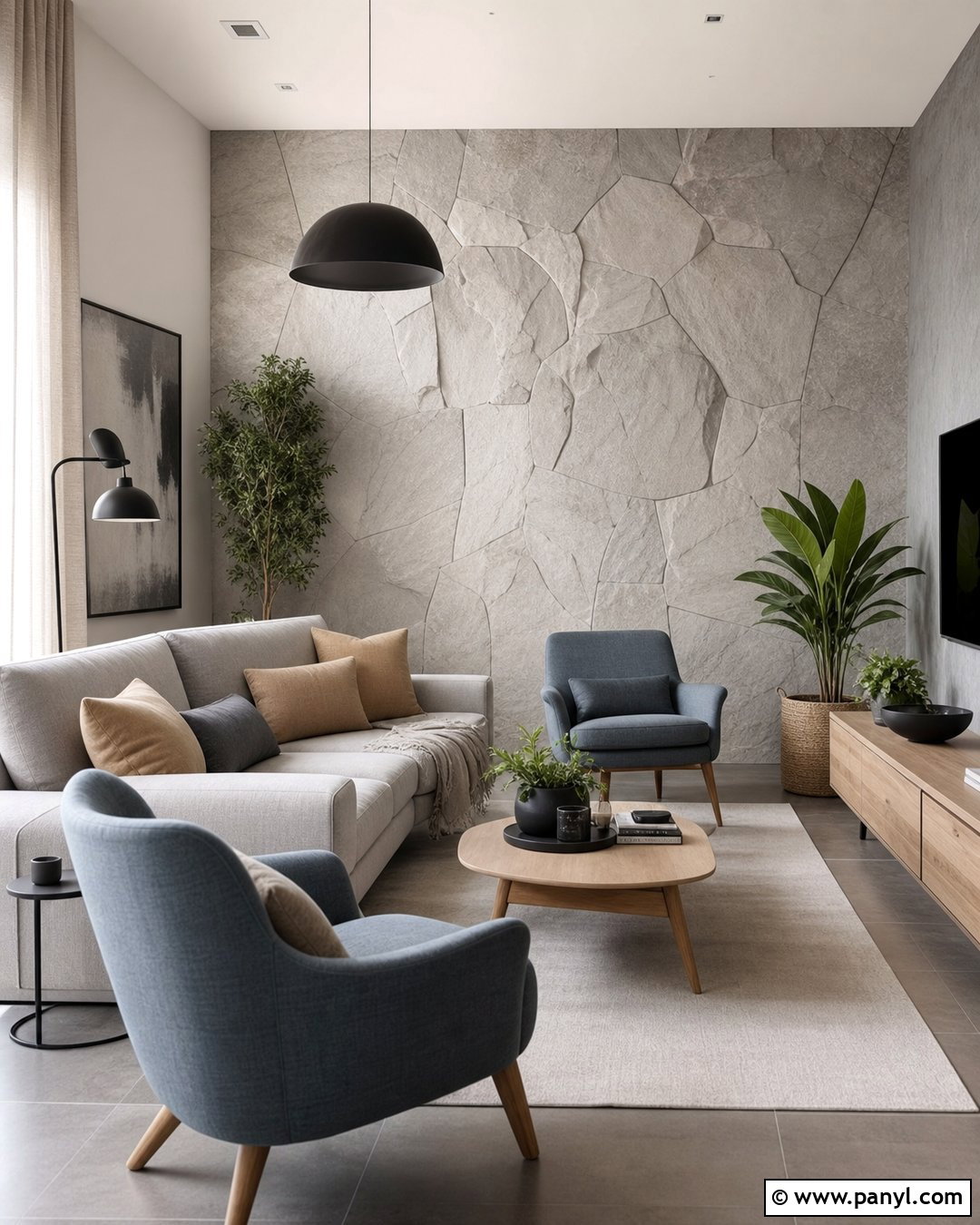 Pale Gray Stone Texture Wall - 30 texture colour wall ideas
