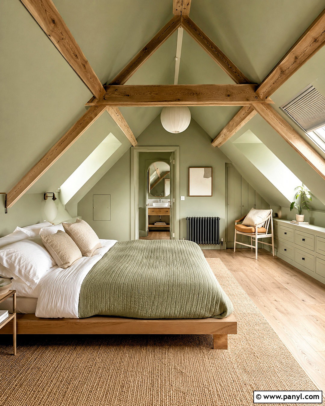 Pale Green Attic Bedroom - 20 pale green bedroom ideas