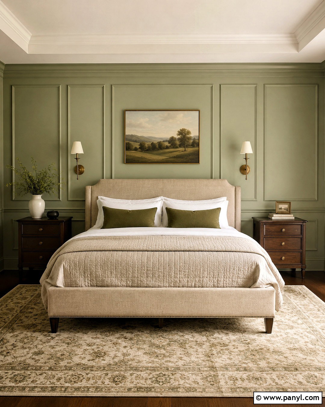 Pale Green Bedroom Wall Paneling - 20 pale green bedroom ideas