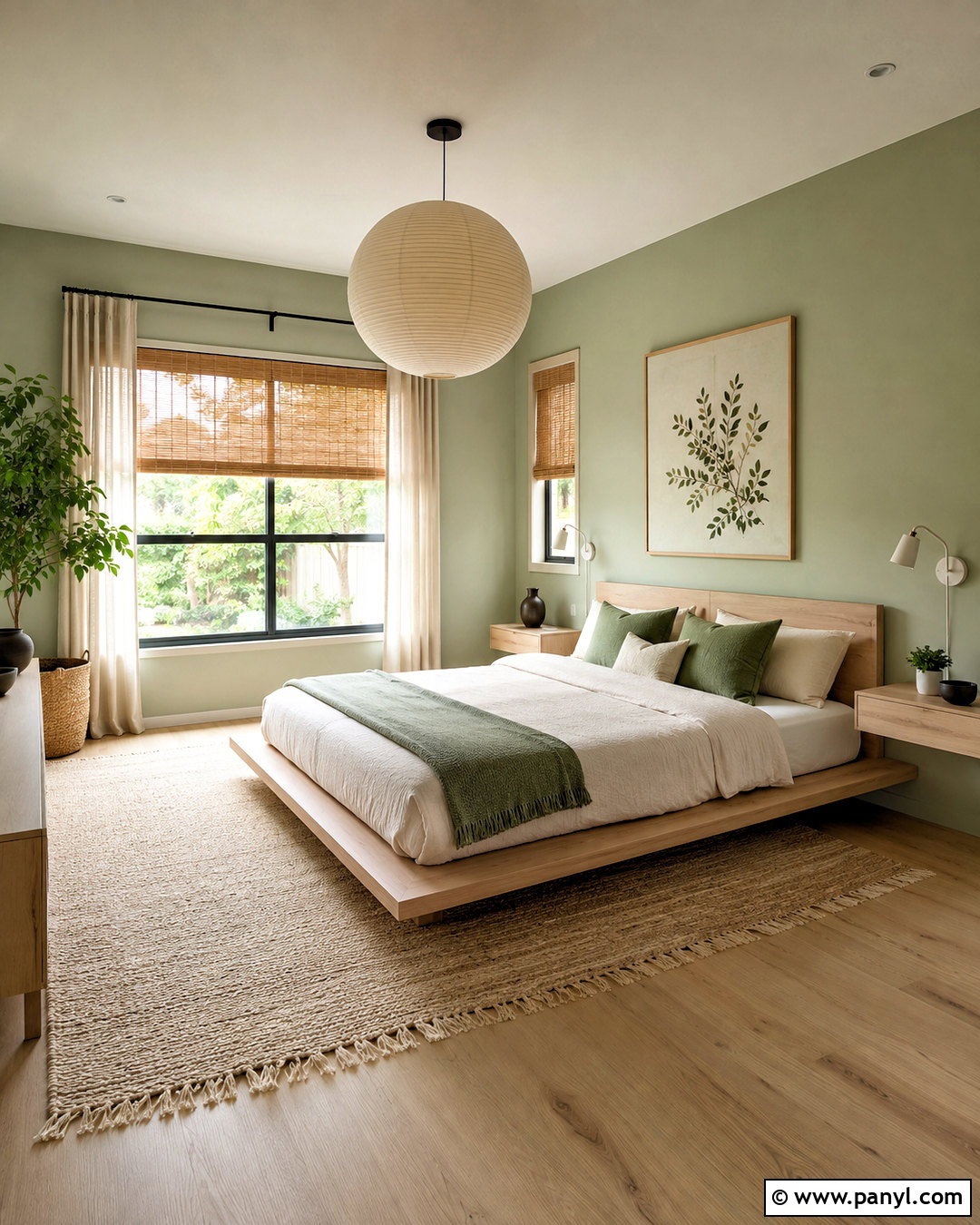 Pale Green Bedroom With Light Wood - 20 pale green bedroom ideas