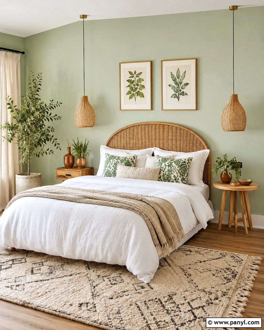 Pale Green Boho Bedroom - 20 pale green bedroom ideas