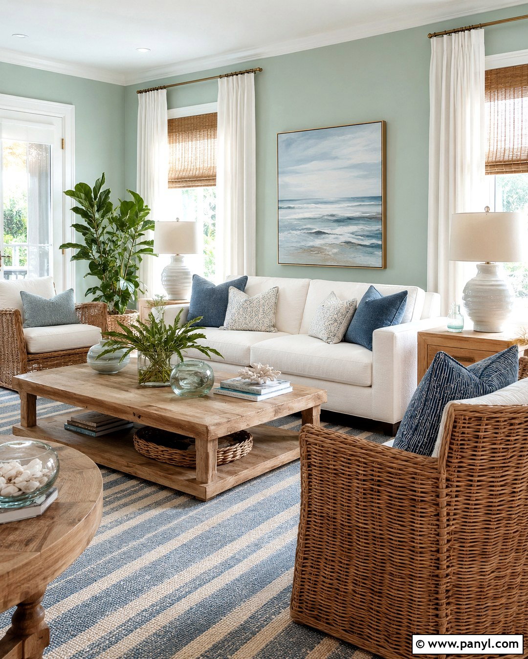 Pale Green Coastal Walls - 20 Pale Green Painted Walls