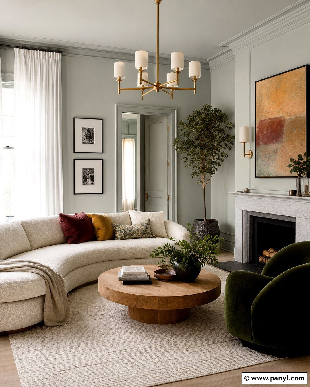 Pale Green Color-Drenched Room - 20 Pale Green Wall Color Ideas