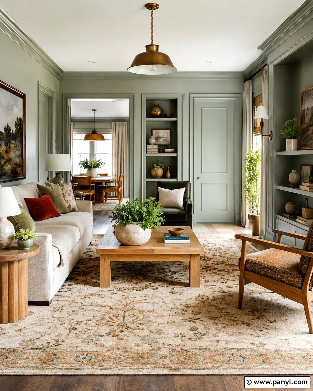 Pale Green Color Drenched Walls - 20 Pale Green Painted Walls
