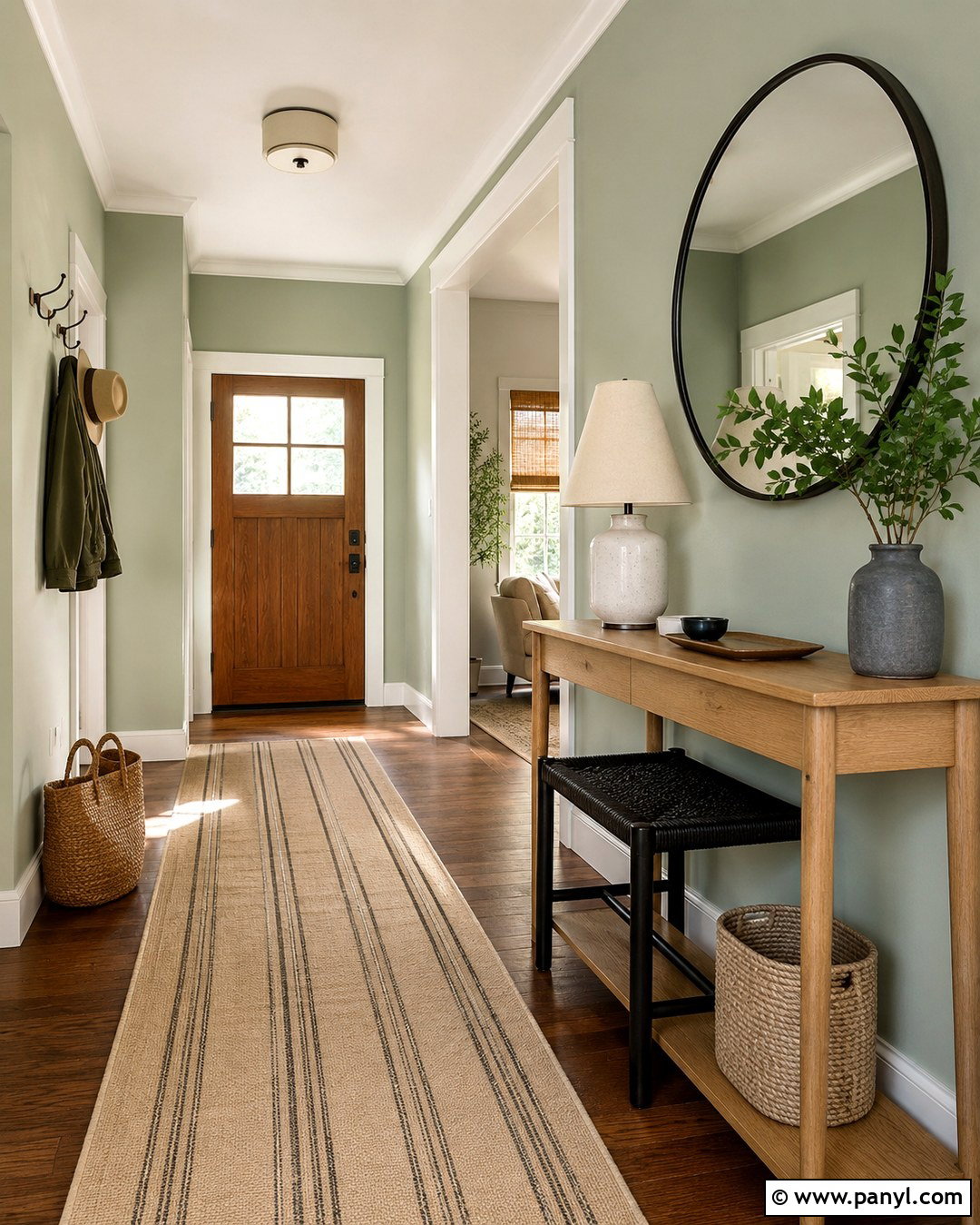Pale Green Entryway Walls - 20 Pale Green Painted Walls