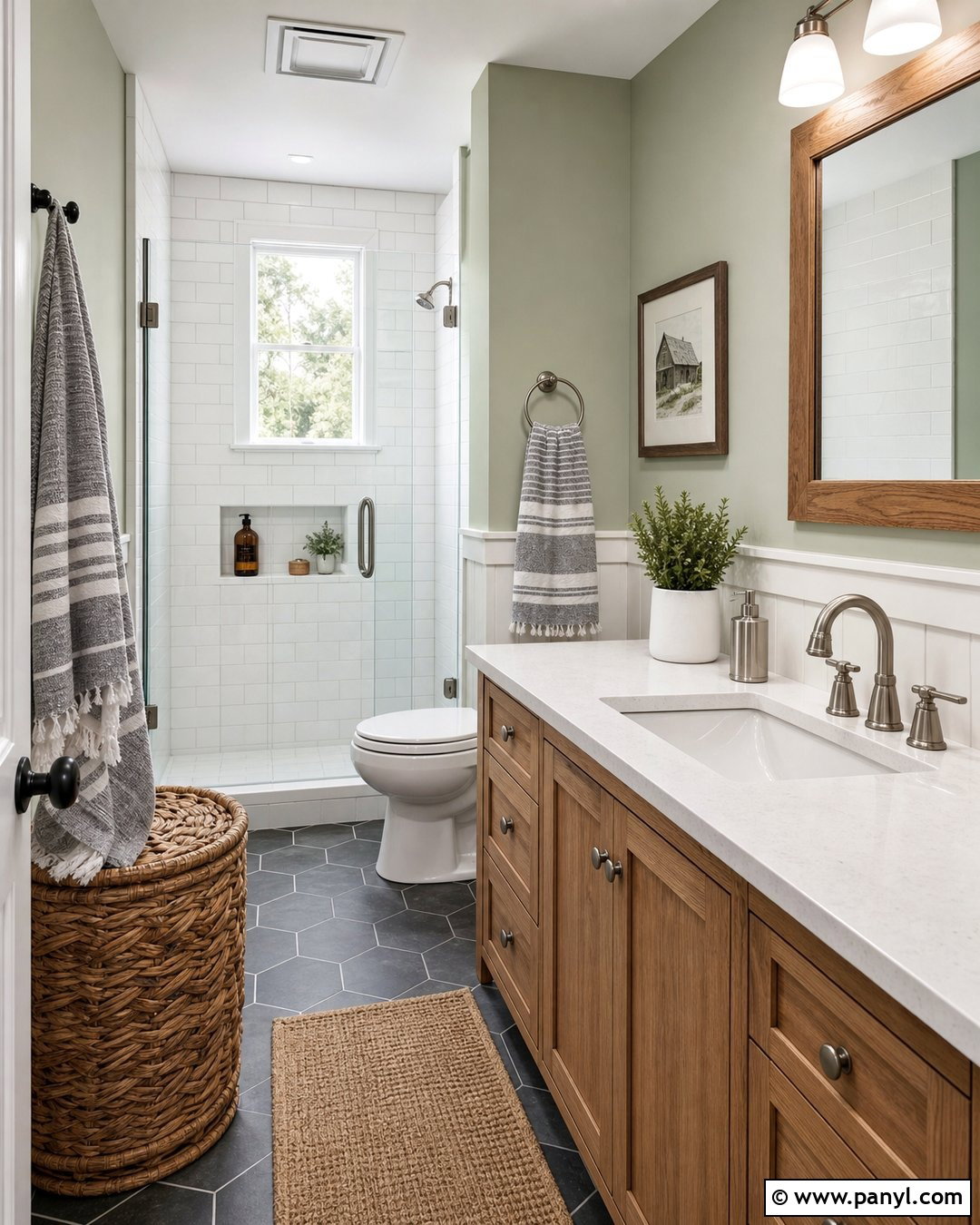 Pale Green Farmhouse Bathroom - 20 Pale Green Bathroom Paint Ideas