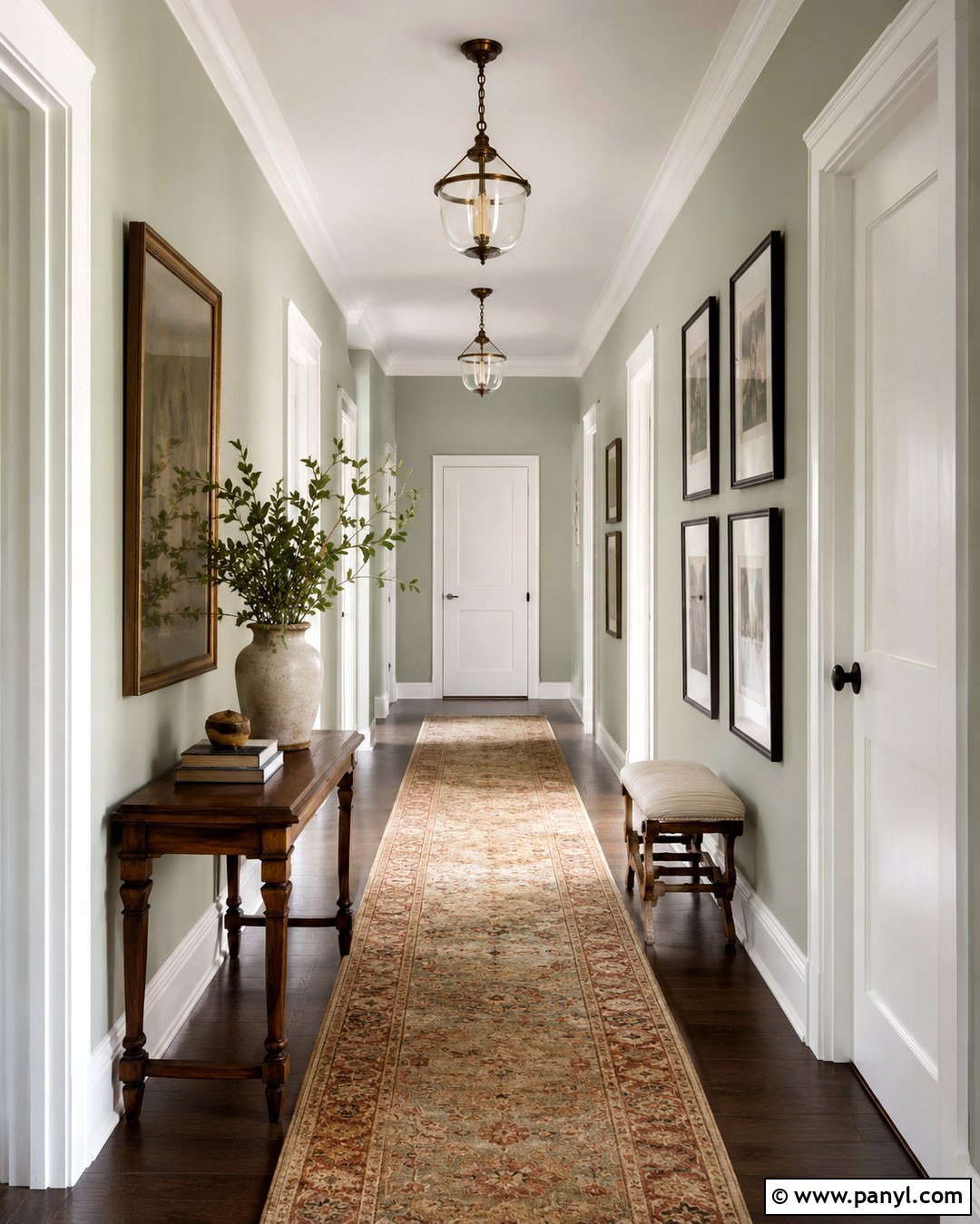Pale Green Hallway Walls With White Trim - 20 Pale Green Wall Color Ideas