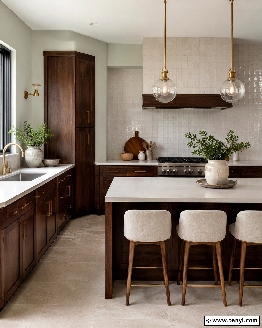 Pale Green Kitchen Walls With Walnut Cabinets - 20 Pale Green Wall Color Ideas