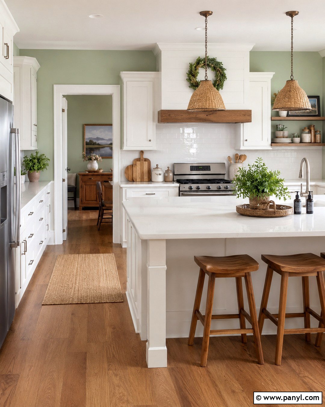 Pale Green Kitchen Walls With White Cabinets - 20 Pale Green Wall Color Ideas