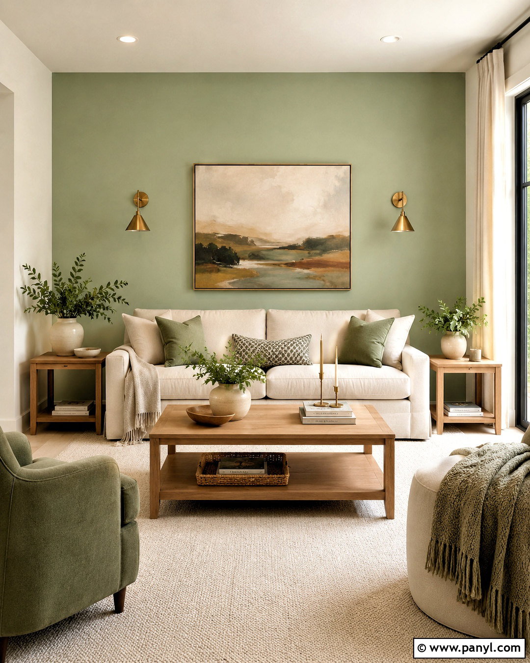 Pale Green Living Room Accent Wall - 20 pale green living room ideas