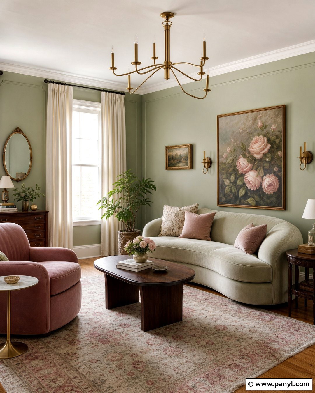 Pale Green Living Room With Blush Pink - 25 Pale Green Living Room Walls