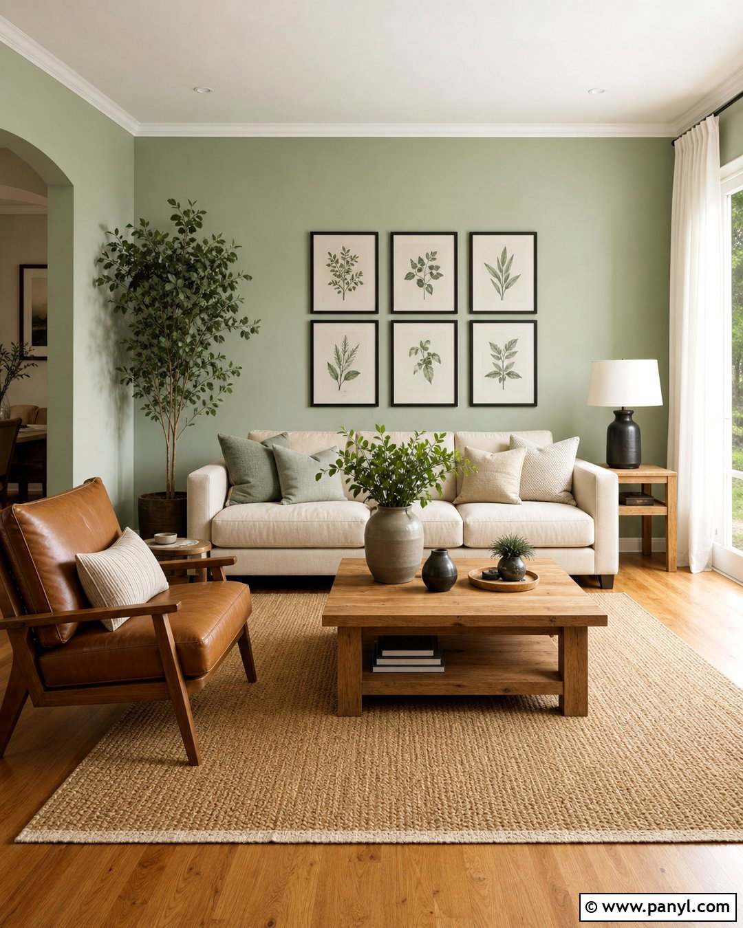 Pale Green Living Room With Cream Sofa - 30 pale green walls