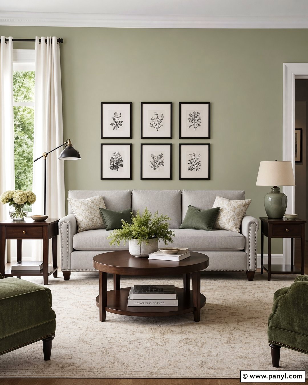 Pale Green Living Room With White Trim - 25 Pale Green Living Room Walls