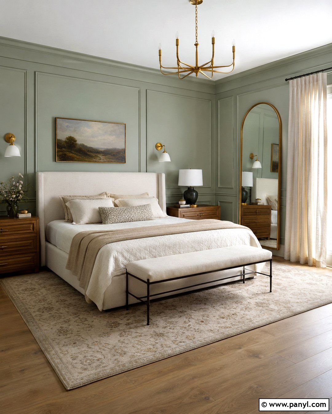 Pale Green Paneled Walls - 20 Pale Green Painted Walls
