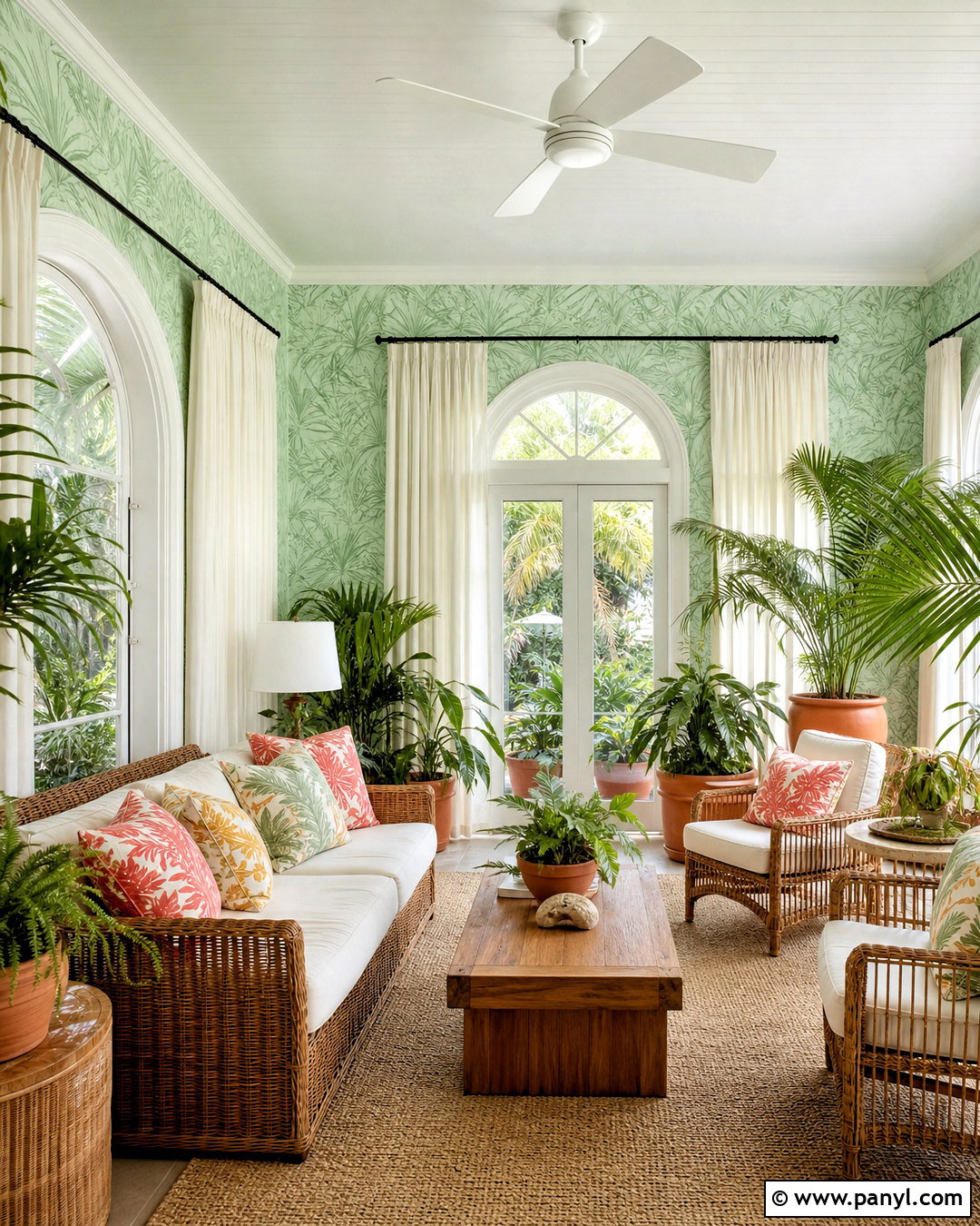 Pale Green Sunroom Wall - 20 green wall interior design ideas