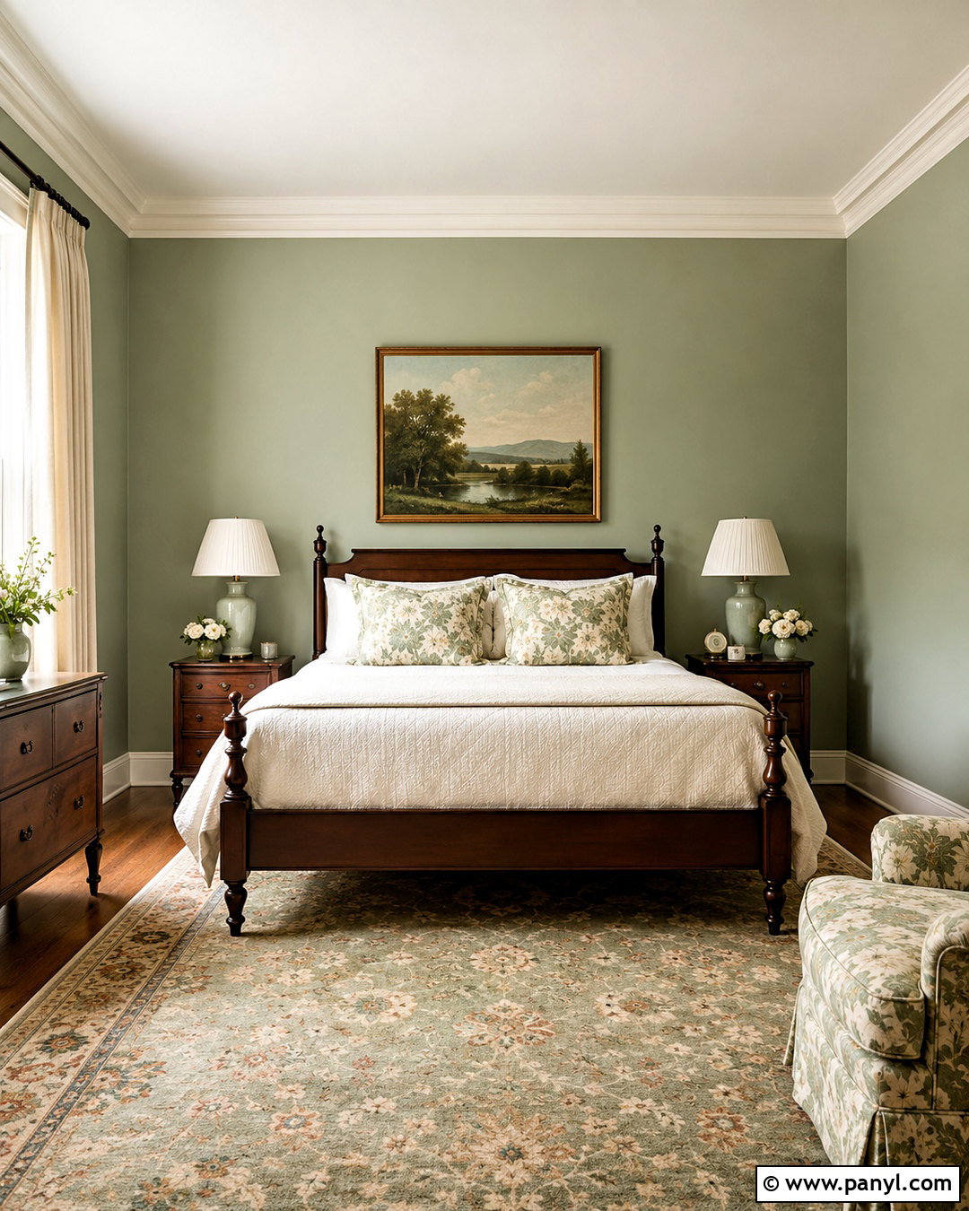 Pale Green Traditional Bedroom - 20 pale green bedroom ideas