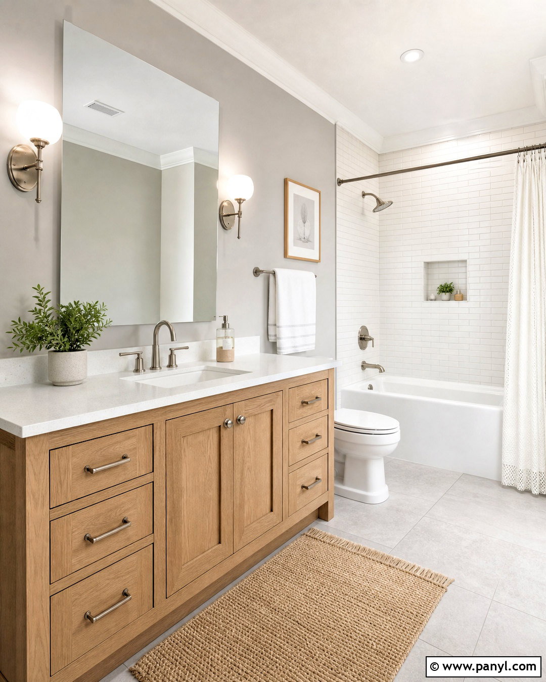 Pale Grey Bathroom - 20 grey interior paint ideas