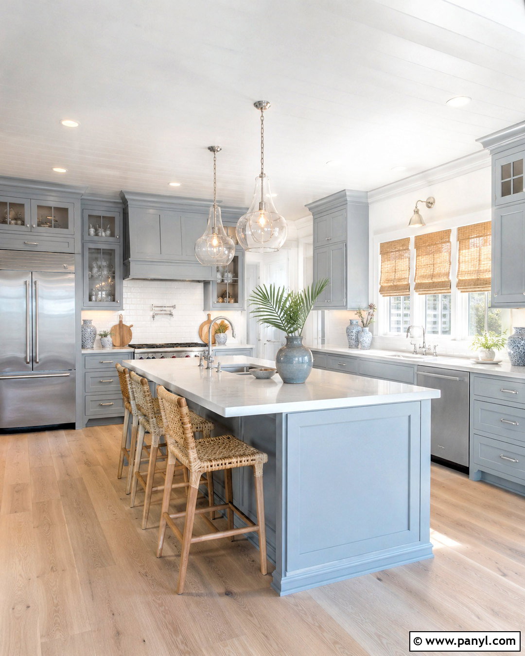 Pale Grey Coastal Kitchen - 20 pale grey kitchen ideas