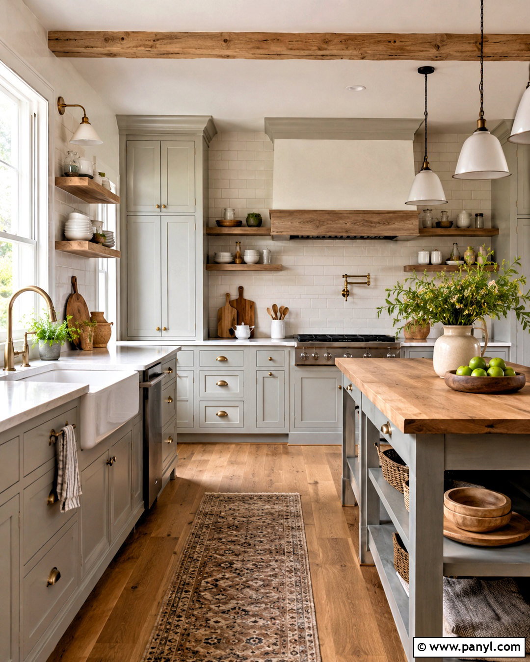 Pale Grey Farmhouse Kitchen - 20 pale grey kitchen ideas