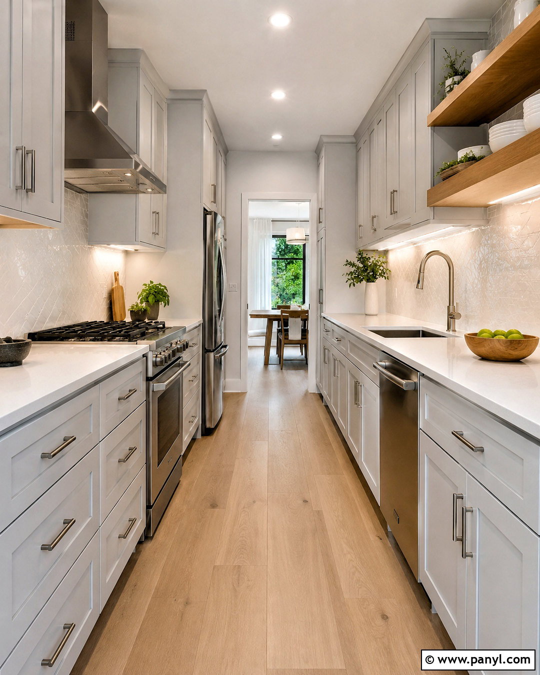 Pale Grey Galley Kitchen - 20 pale grey kitchen ideas