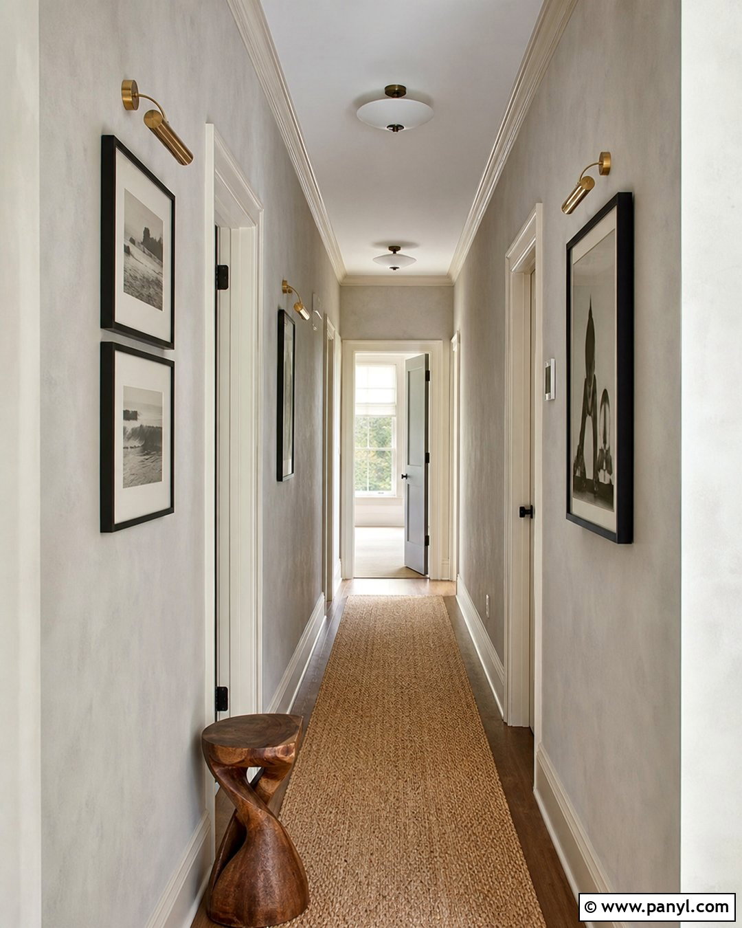 Pale Grey Limewash Hallway - 25 Limewash Grey Wall Ideas