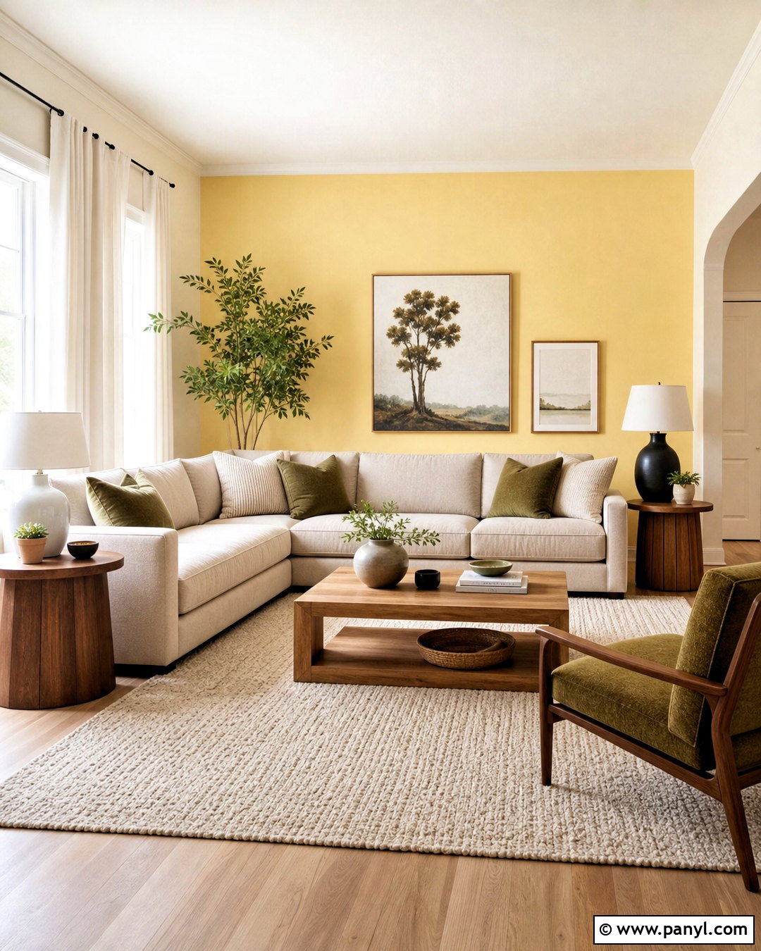 Pale Ivory And Lemon Souffle Living Room - 20 asian paints royale living rooms colour ideas