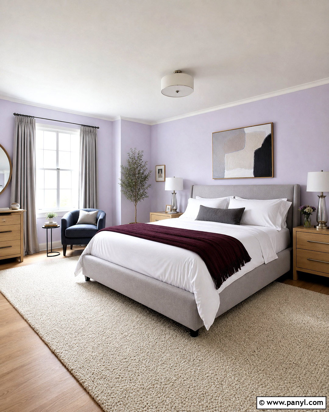 Pale Lavender Bedroom - 20 light room color ideas