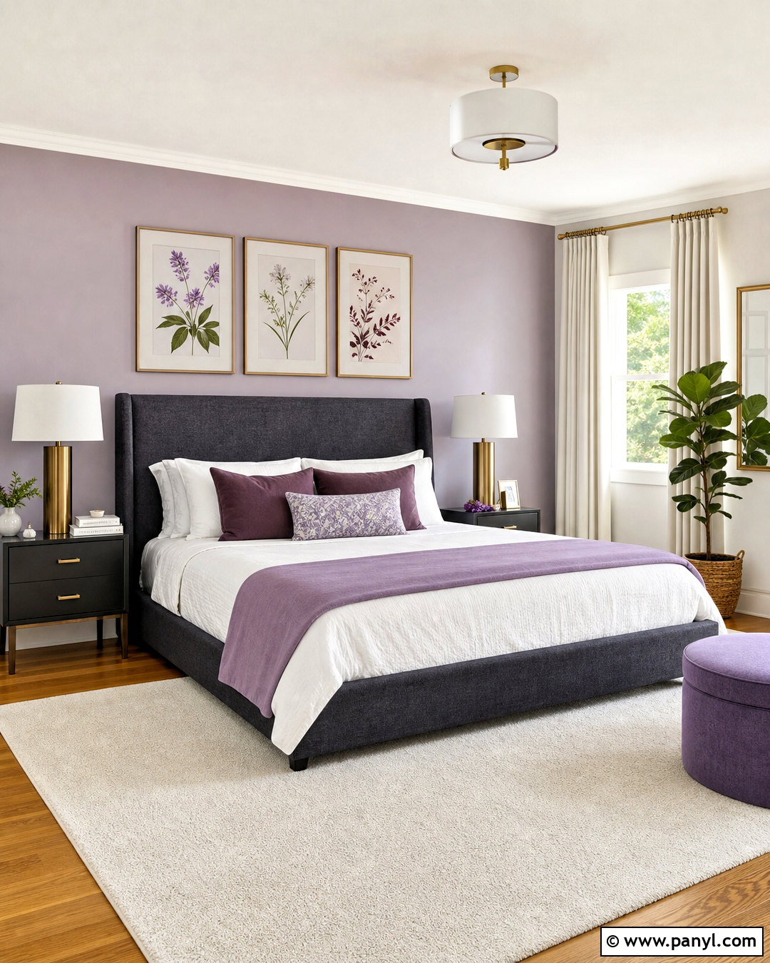 Pale Lavender Bedroom Accent Wall - 20 accent wall light color ideas