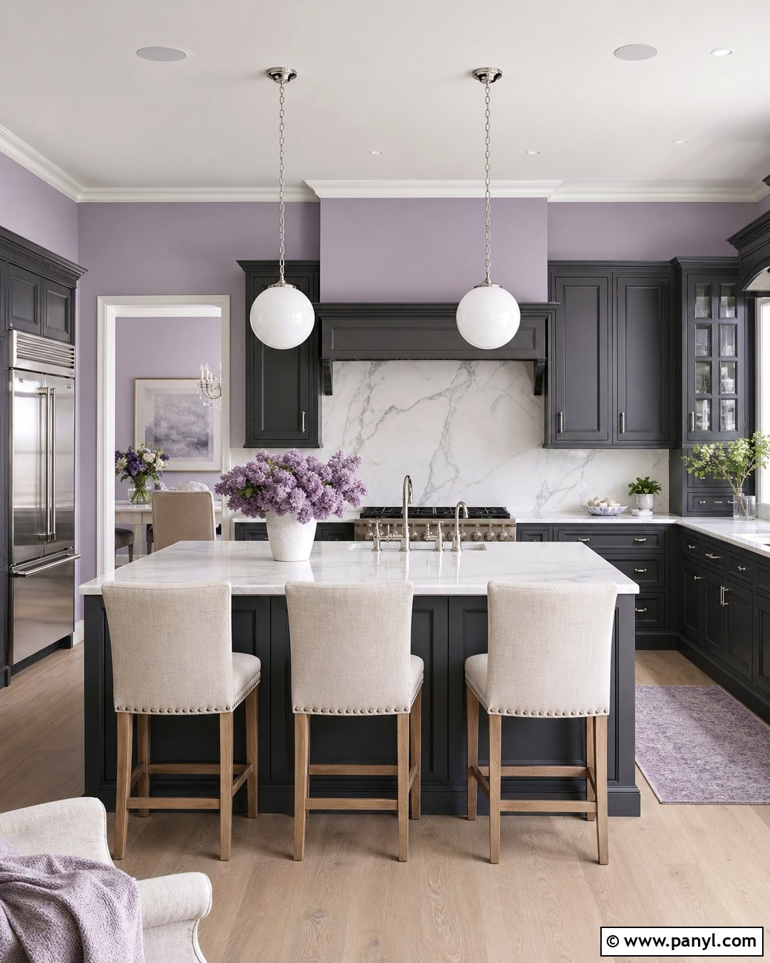 Pale Lavender Kitchen Walls - 35 Kitchen Wall Colors With Grey Cabinets