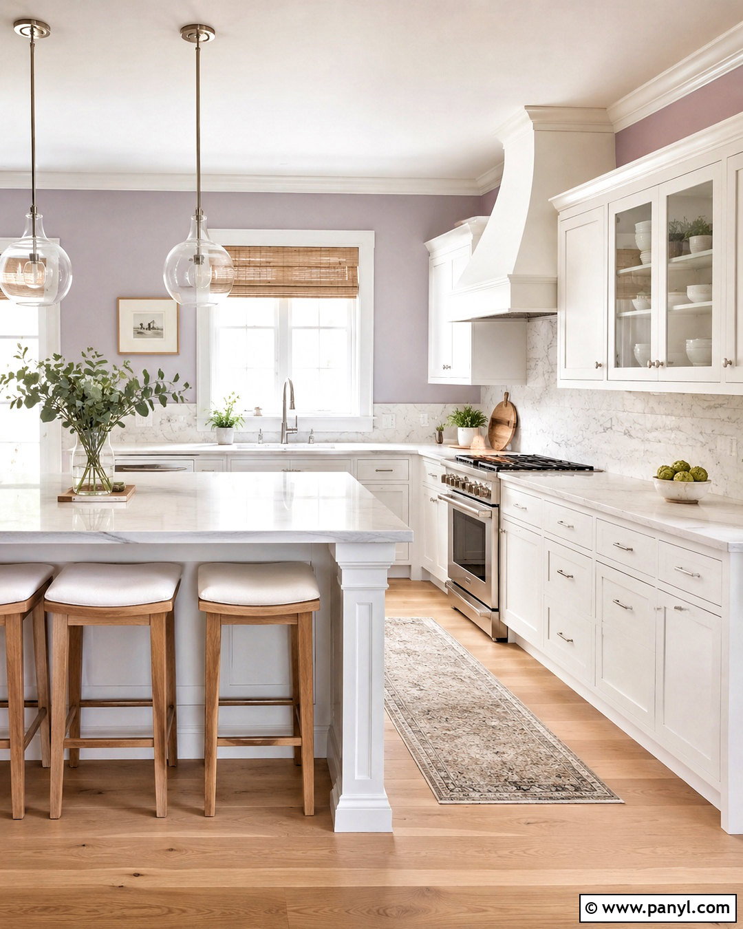 Pale Lavender Kitchen Walls - 35 white kitchen cabinets wall color ideas