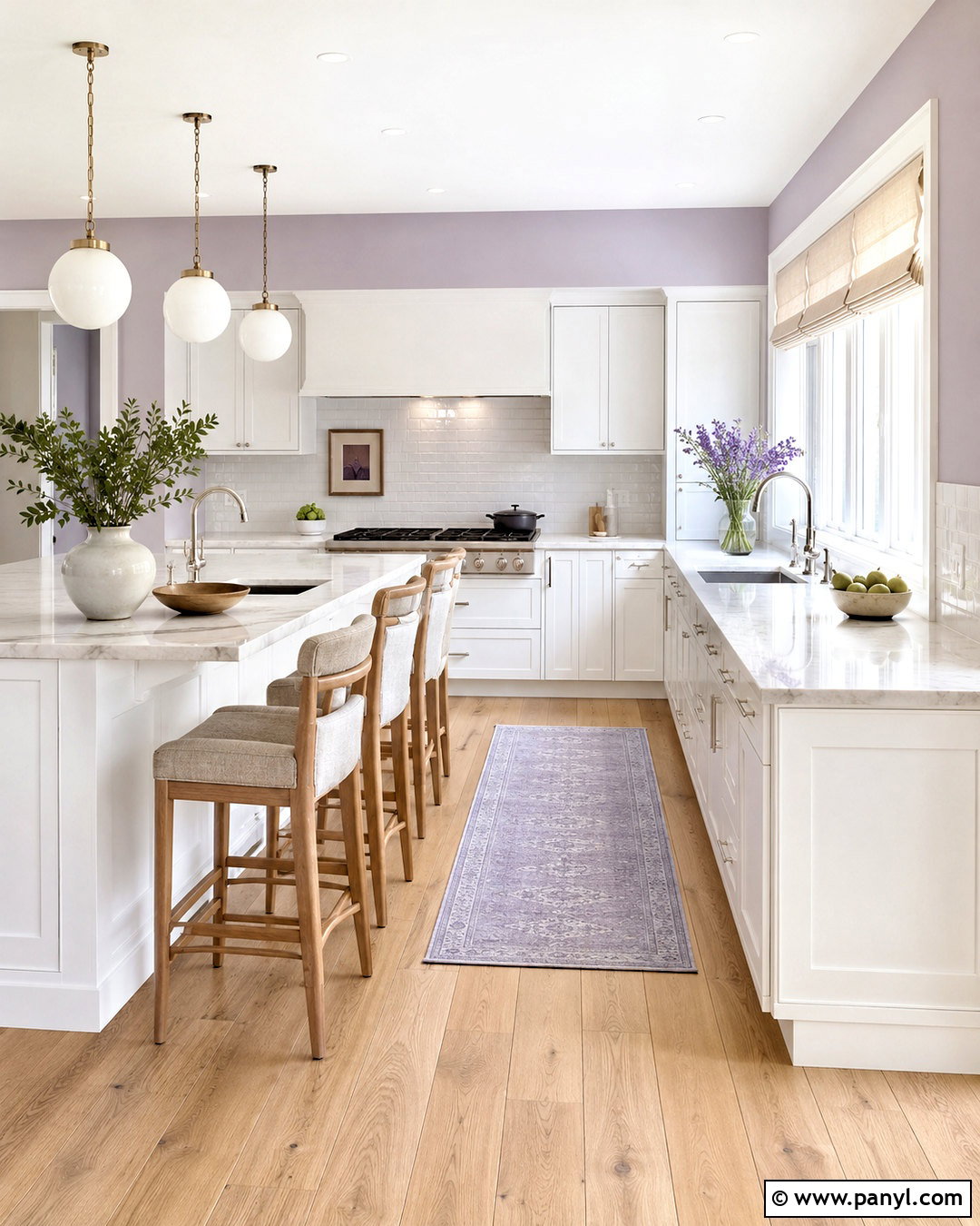 Pale Lavender Kitchen Walls - 40 Kitchen Wall Colors With White Cabinets