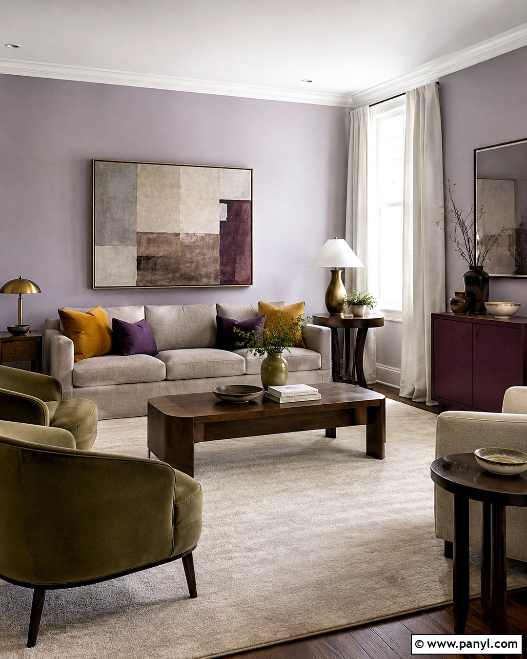 Pale Lavender Living Room - 20 paints for home living rooms