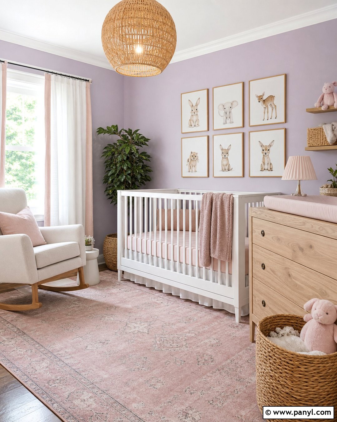 Pale Lavender Nursery With Blush Pink - 20 Pale Lavender Wall Paint Ideas
