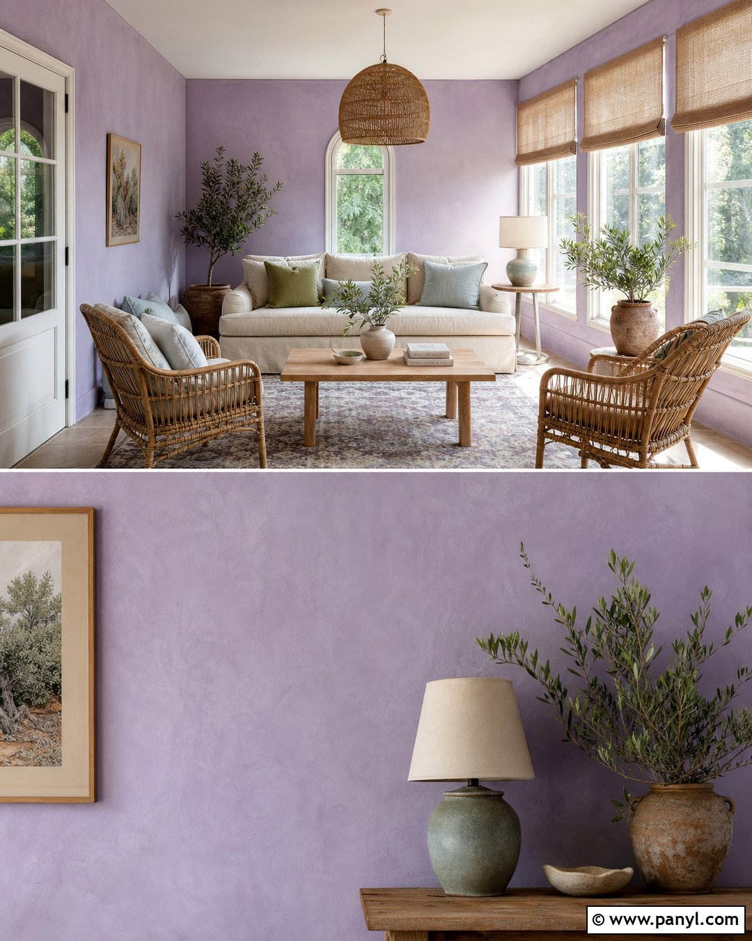 Pale Lavender Sunroom - 35 lavender wall ideas