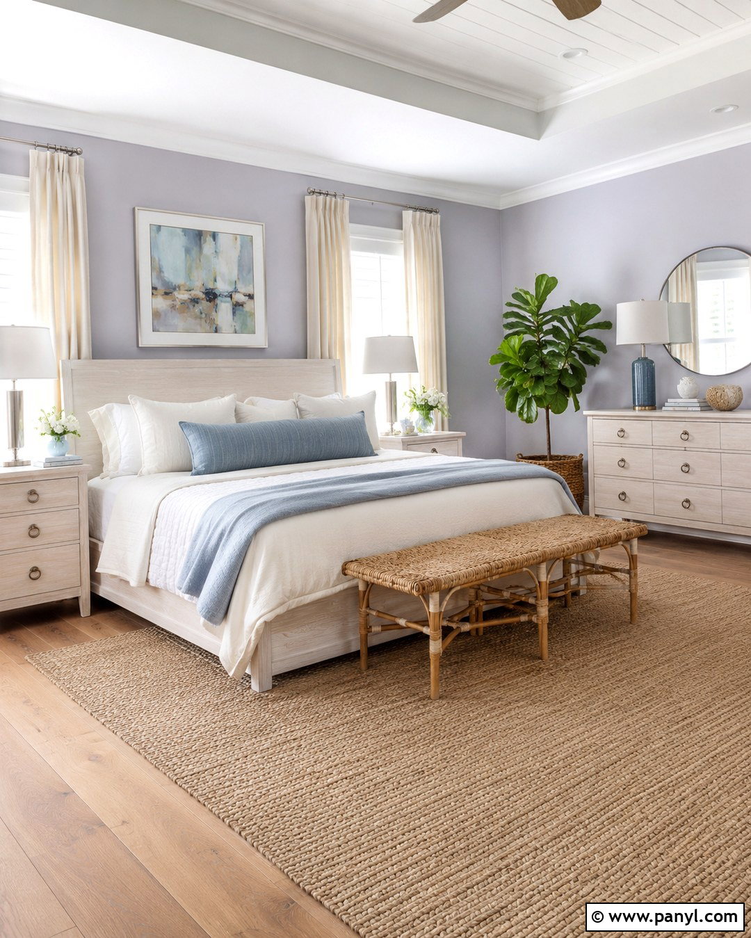 Pale Lavender Walls - 20 Beachy Wall Colors