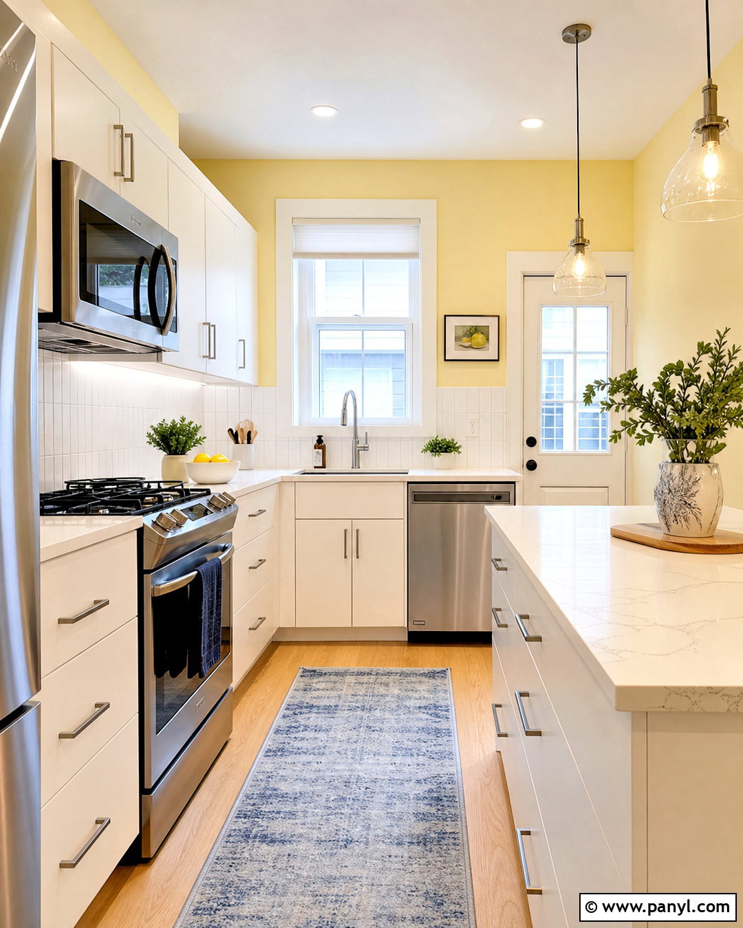 Pale Lemon Kitchen Walls With White Cabinets - 20 yellow kitchen walls with white cabinets