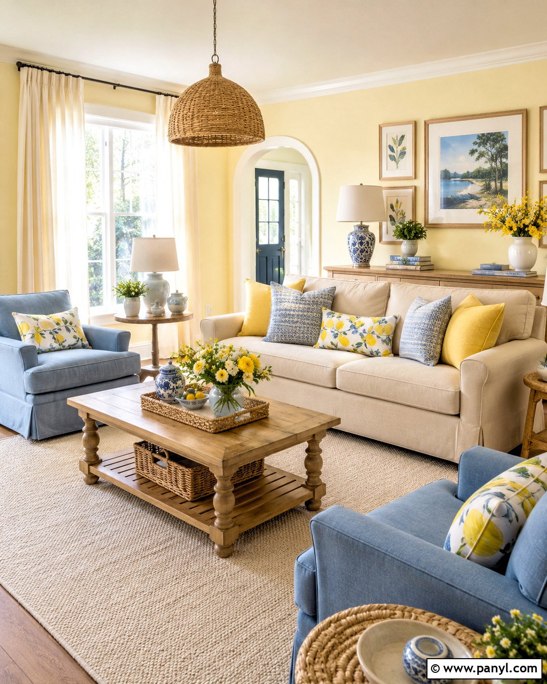 Pale Lemon Living Room - 20 living room pastel colors