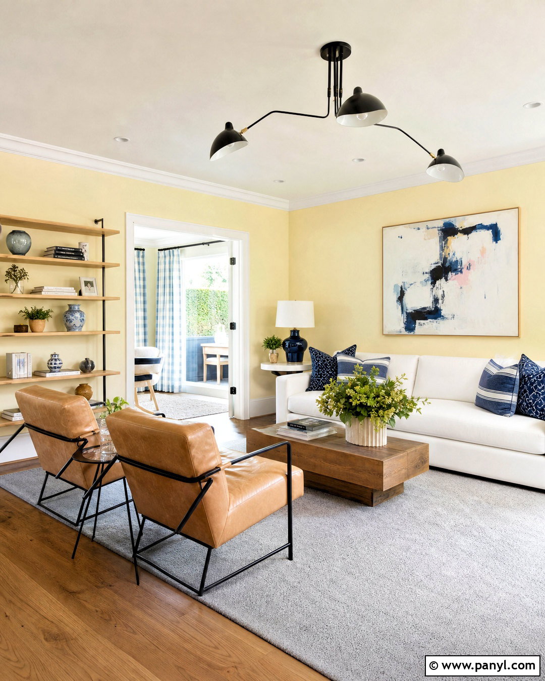 Pale Lemon Yellow Living Room - 20 yellow living room colors