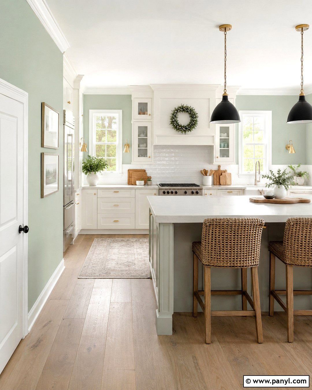 Pale Mint Green Kitchen - 20 Soft Green Wall Color Ideas