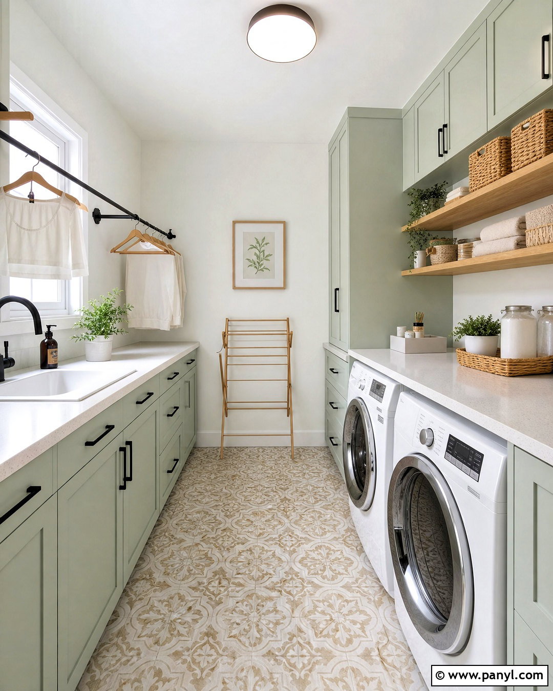 Pale Mint Laundry Room - 20 light room color ideas
