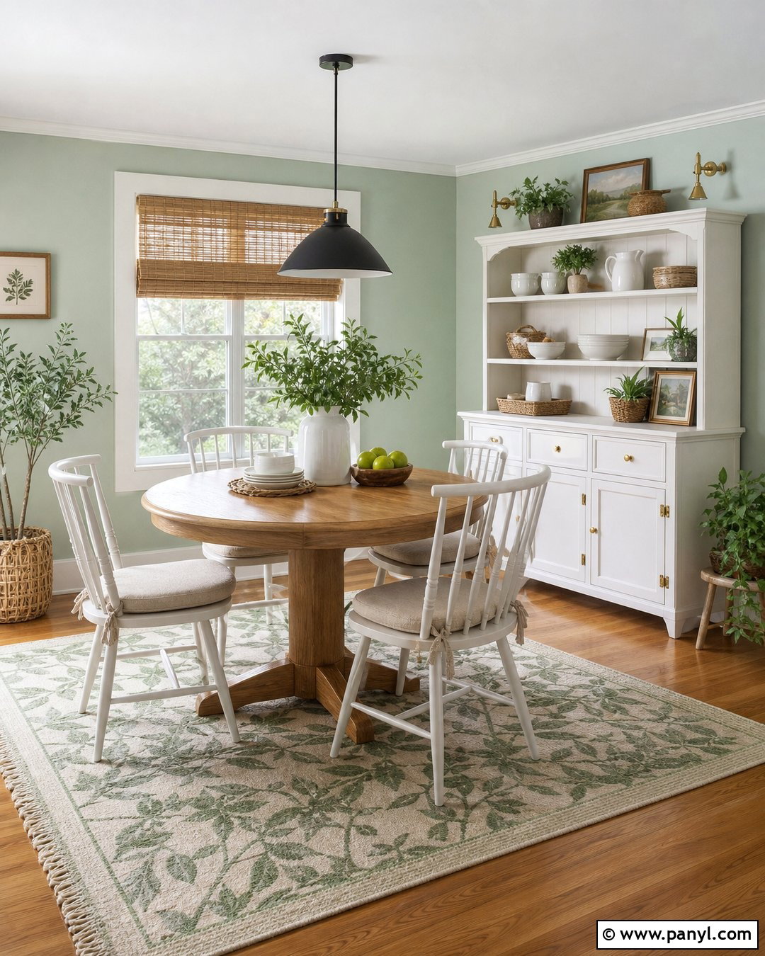 Pale Mint Walls With Medium Oak Floors - 25 Wall Color Combination With Wooden Floor Ideas