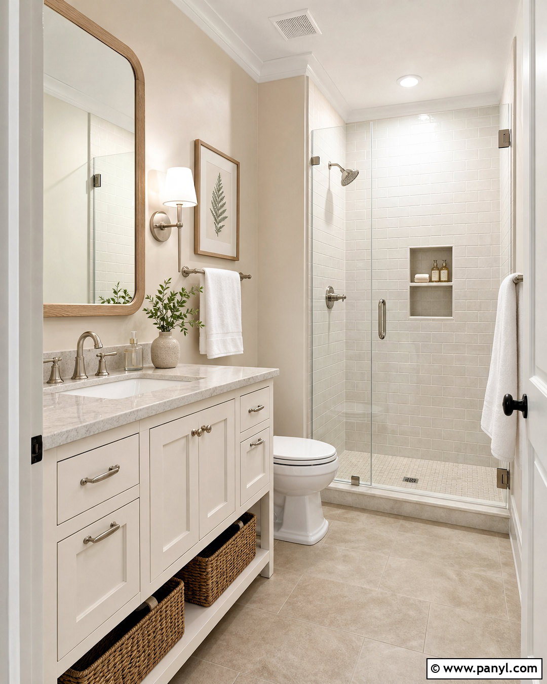 Pale Oak Bathroom With White Dove Vanity - 20 pale oak and white dove ideas