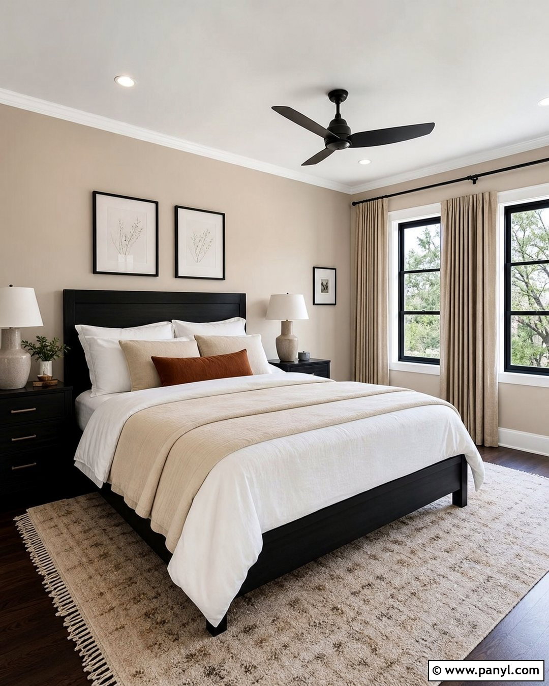 Pale Oak Bedroom With Dark Furniture - 30 Pale Oak Walls