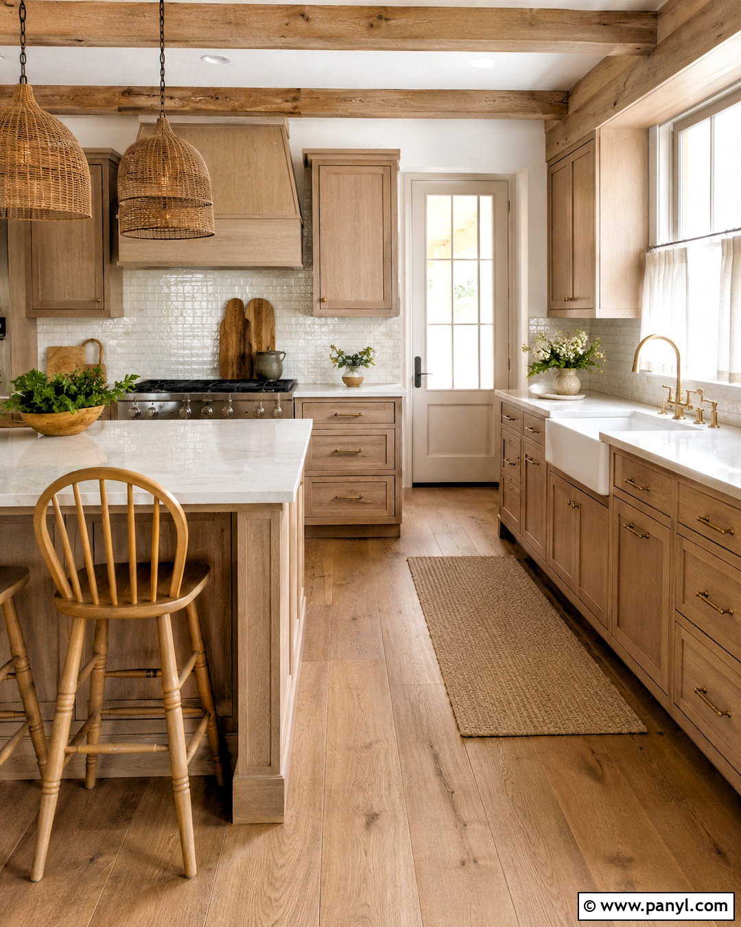 Pale Oak Cabinets In A Farmhouse Kitchen - 20 pale oak kitchen cabinets