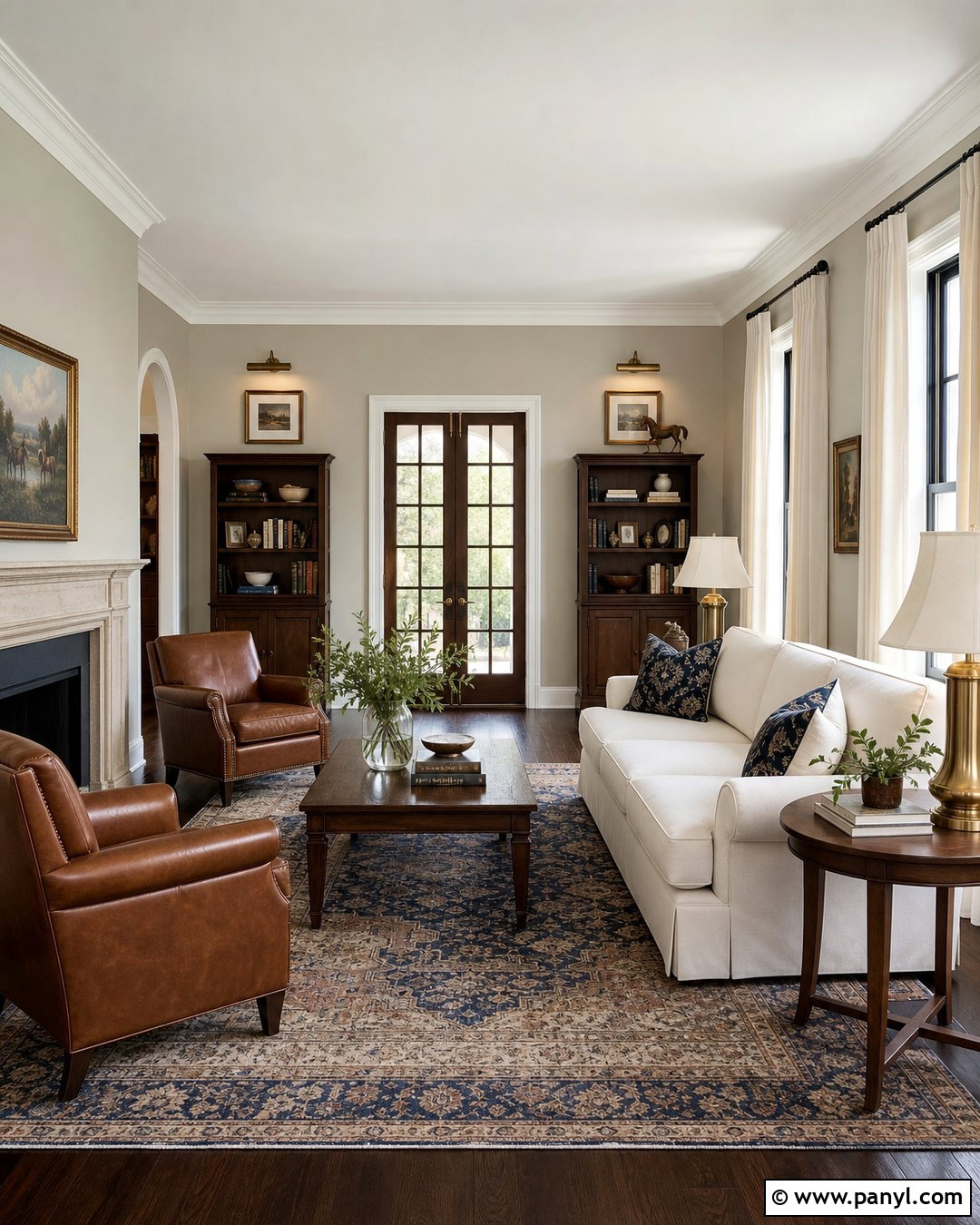 Pale Oak Living Room With Dark Wood Floors - 30 Pale Oak Walls