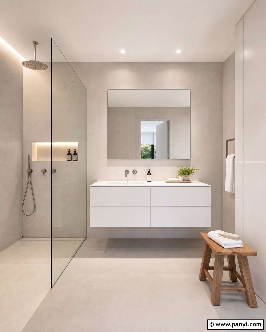 Pale Oak Minimalist Bathroom - 25 Benjamin Moore Pale Oak Bathroom Ideas