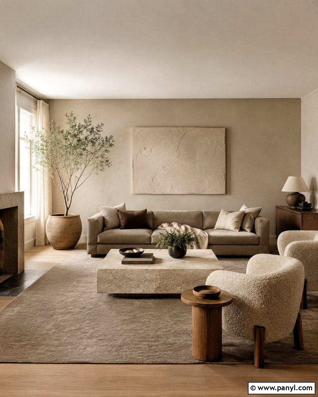 Pale Oak Monochromatic Living Room - 20 pale oak benjamin moore living room ideas