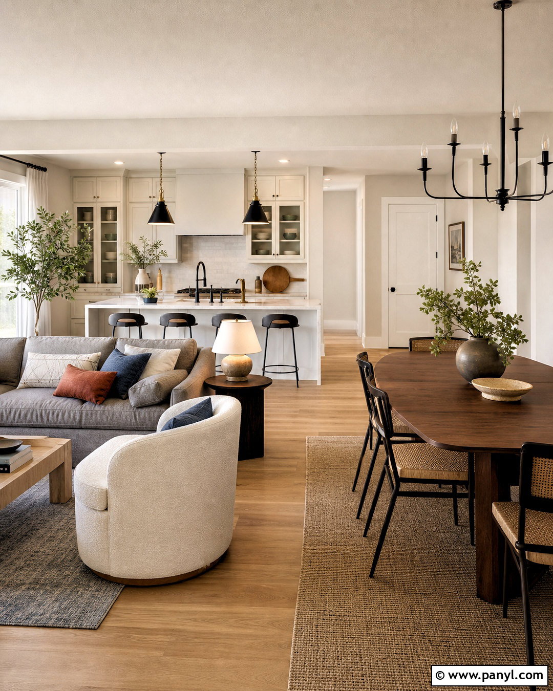Pale Oak Open Floor Plan - 20 benjamin moore paint colors