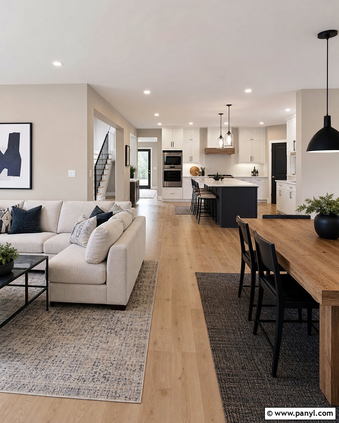 Pale Oak Open Floor Plan - 30 Pale Oak Walls