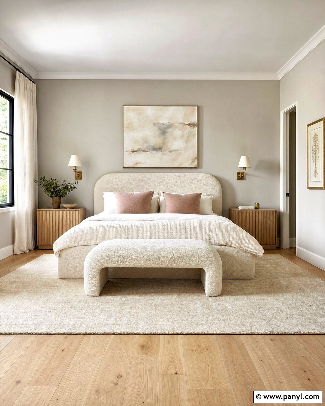 Pale Oak Primary Bedroom - 20 warm gray paint color ideas
